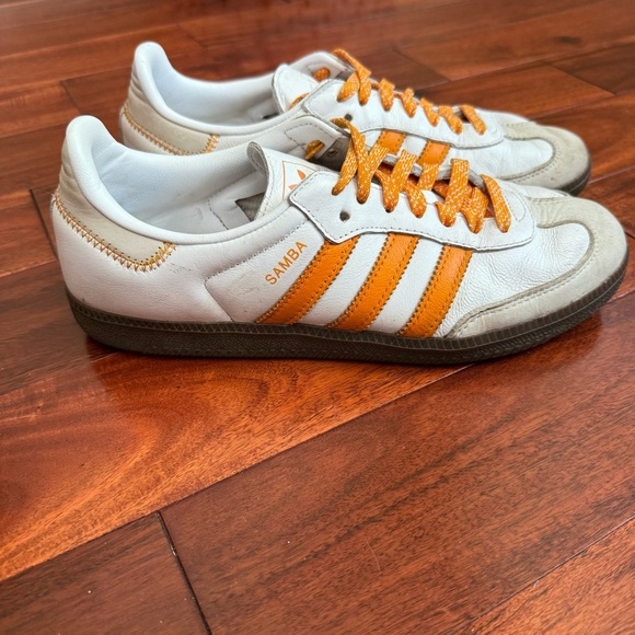 Adidas OG Samba White and Orange Sneakers - Picture 6 of 13